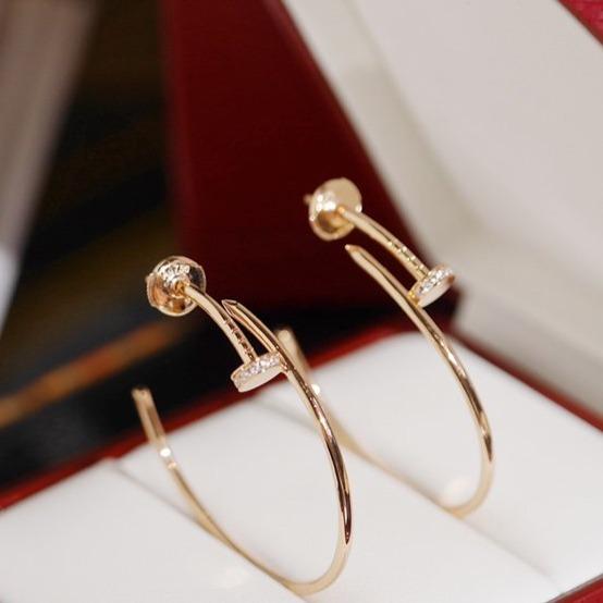 CARTIER JUSTE EARRINGS DIAMONDS 1.8MM