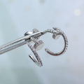 CARTIER JUSTE EARRINGS 12.75MM SILVER DIAMOND