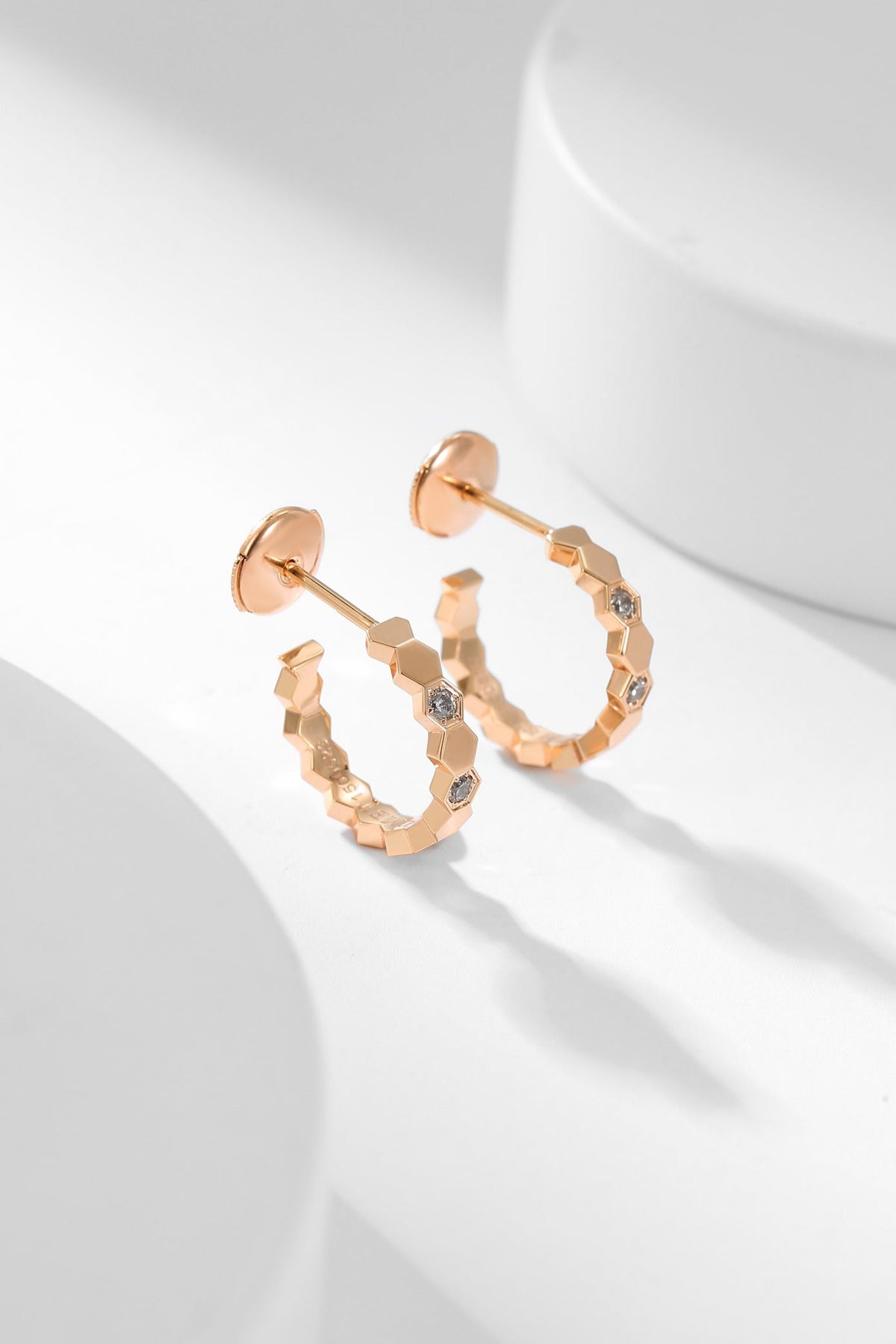 CHAUMET BEE LOVE DIAMOND HOOP EARRINGS