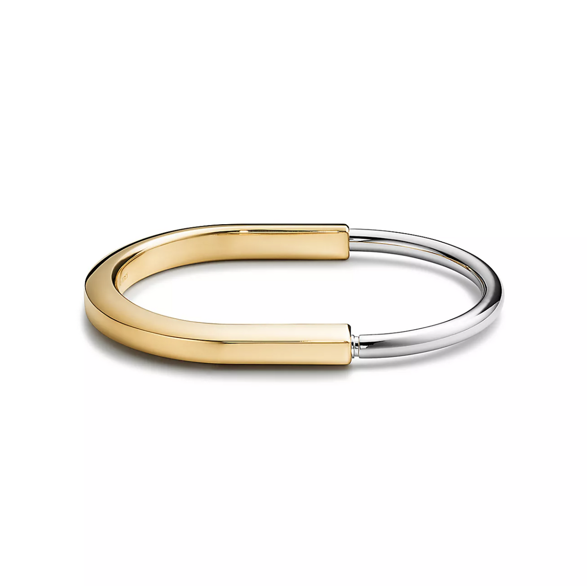 TIFFANY LOCK BRACELET YELLOW AND WHITE GOLD