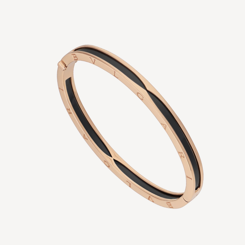 Bvlgari ZERO 1 PINK GOLD WITH BLACK CERAMIC BRACELET