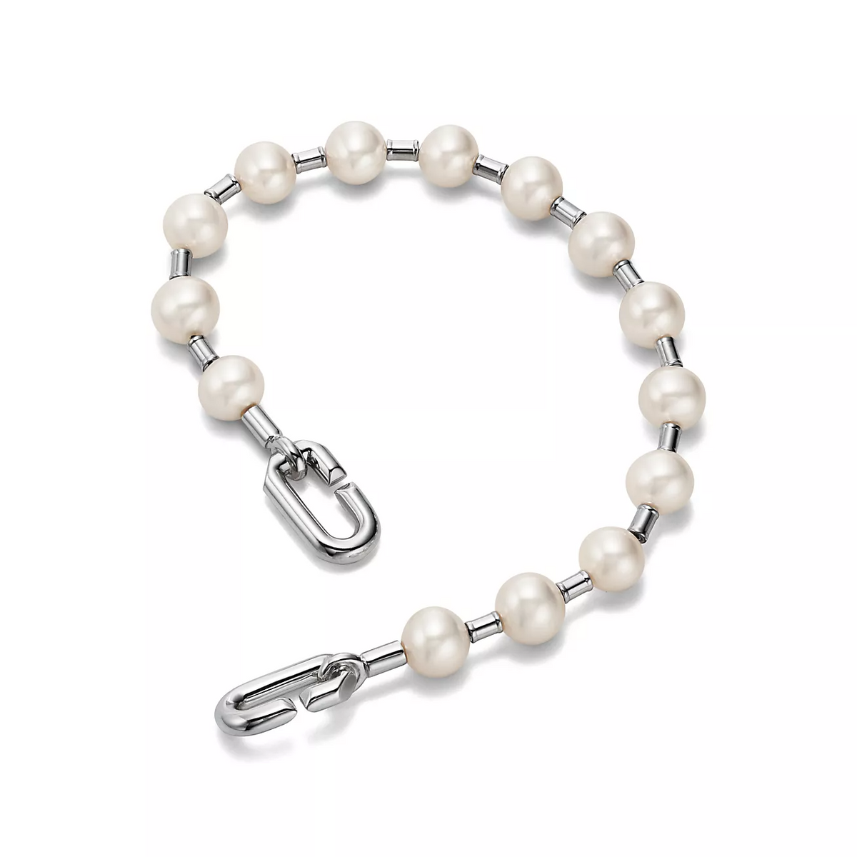TIFFANY PEARL 7-8MM SILVER BRACELET