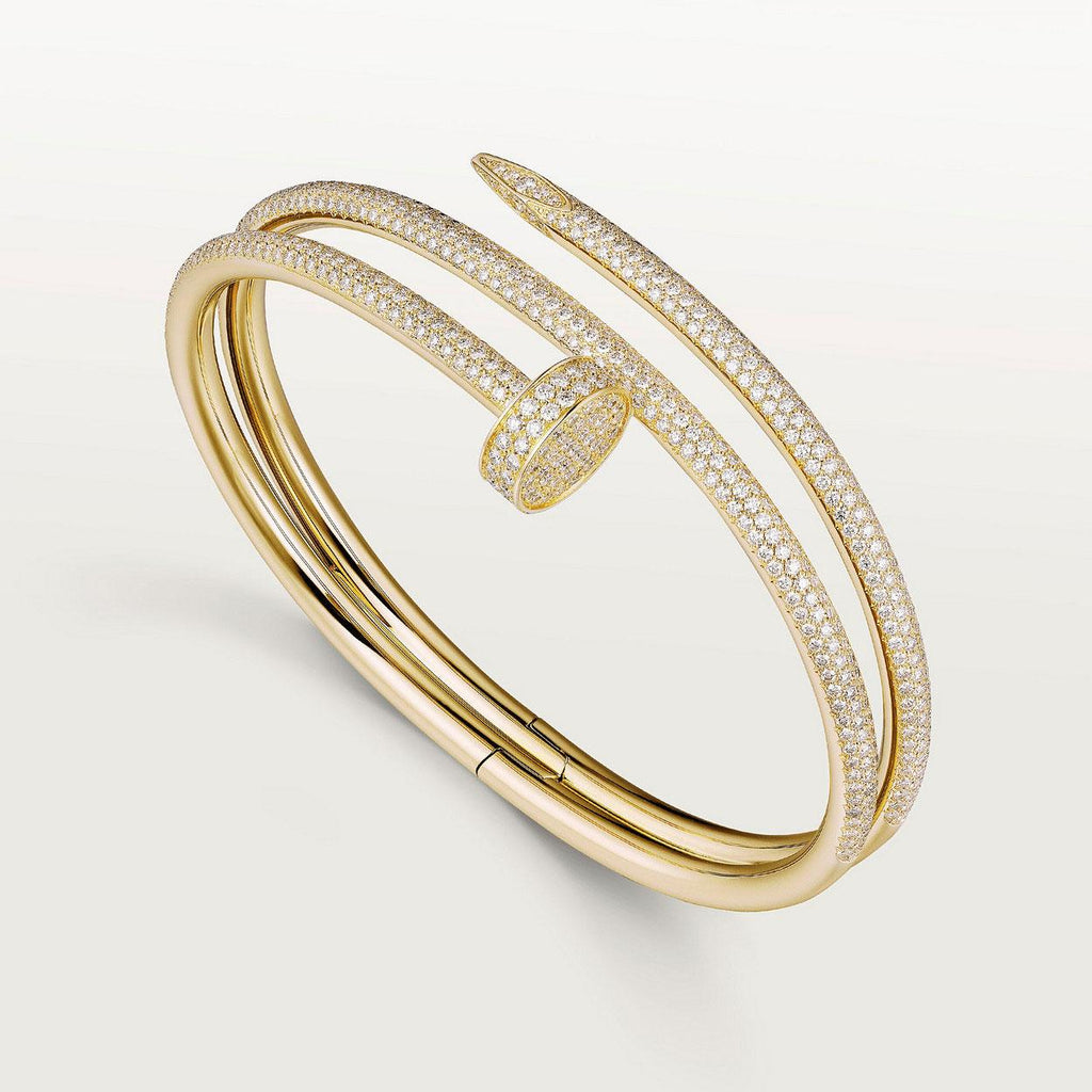 CARTIER JUSTE BRACELET 3.5MM DOUBLE ROW FULL DIAMOND