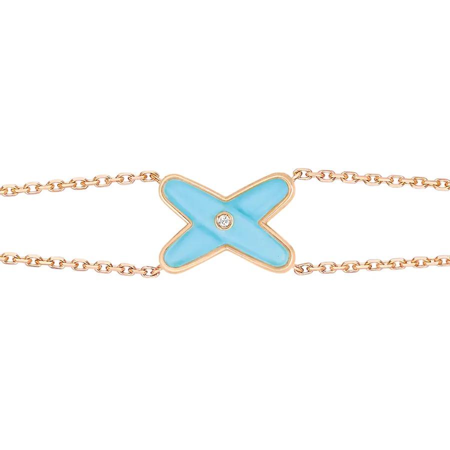 CHAUMET JEUX BRACELET TURQUOISE PINK GOLD 1 DIAMOND