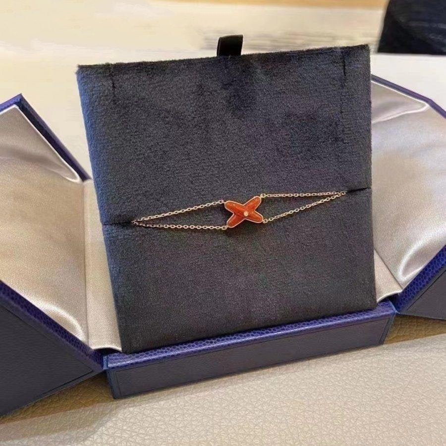 CHAUMET JEUX BRACELET CARNELIAN PINK GOLD 1 DIAMOND
