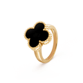Van Cleef & Arpels CLOVER ONYX RING