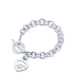 TIFFANY LOVE HEART PIN BUCKLE RETURN TO TIF SILVER BRACELET